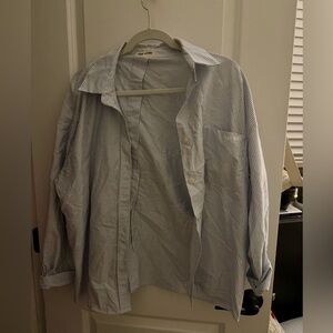 Djerf Avenue Breezy Shirt Blue Stripe XL